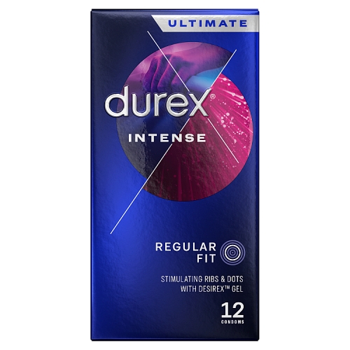 DUREX 12 REGULAR FIT INTENSE CONDOMS