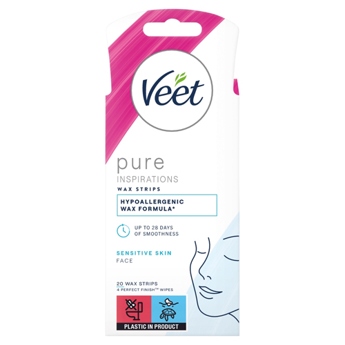 VEET PURE SENSITIVE INSPIRATION COLD WAX STRIPS FACE 20S