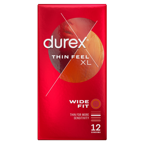 DUREX THIN FEEL XL CONDOMS, PACK OF 12