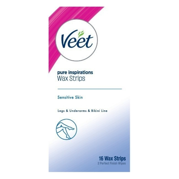 VEET PURE INSP WAX STRIPS LEGS 6X16S