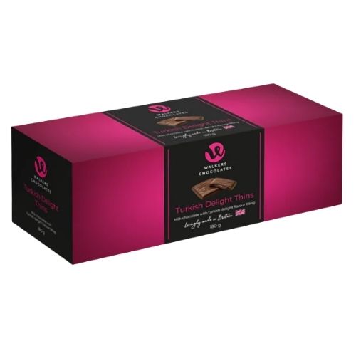 WALKERS MILK CHOCOLATE TURKISH DELIGHT THINS 180G