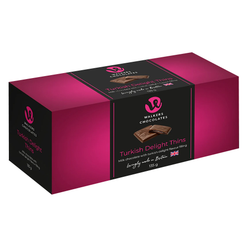 WALKERS MILK CHOCOLATE TURKISH DELIGHT THINS 135G