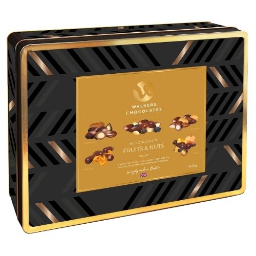 WALKERS CHOCOLATE NUTS & FRUITS ASSORTMENT TIN 600G