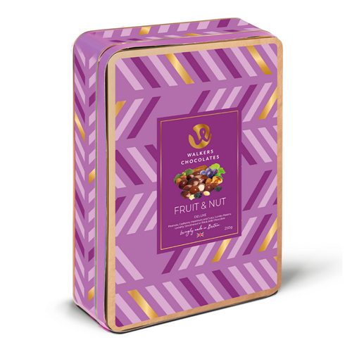 WALKERS CHOCOLATE FRUIT & NUT ASSORTMENT TIN 250G