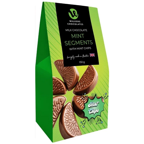 WALKERS MILK CHOC MINT CRISPS TENT BOX 150G
