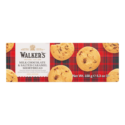 WALKERS MILK CHOCOLATE CARAMEL SEGMENTS TENT BOX 150G