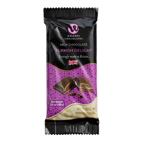 WALKERS MILK CHOCOLATE TURKISH DELIGHT BAR 100G