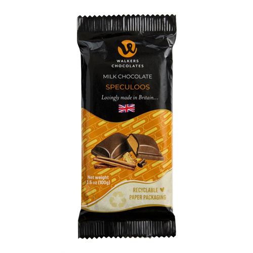 WALKERS MILK CHOCOLATE SPECULOOS BAR 100G
