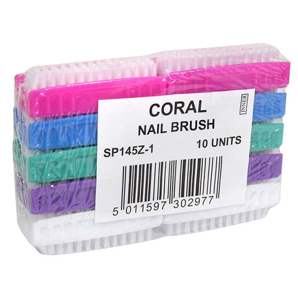 CORAL NAIL BRUSH 10PK