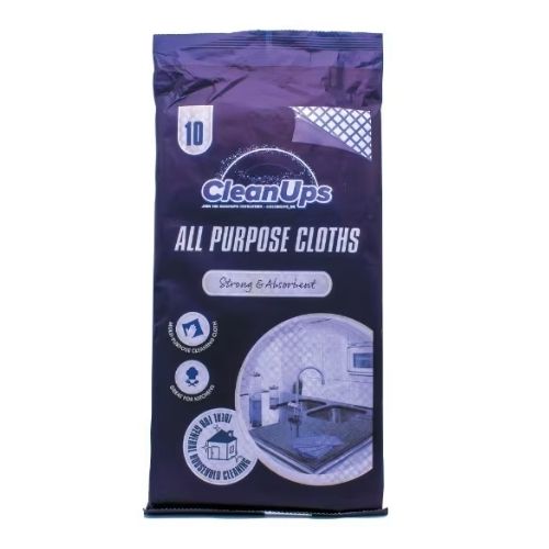 CLEAN UPS ALL PURPOSE CLOTHS 10PK
