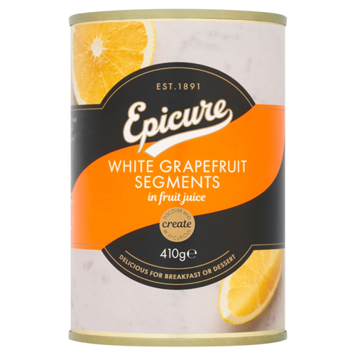 EPICURE WHITE GRAPEFRUIT SEGMENTS IN FRUIT JUICE 410G