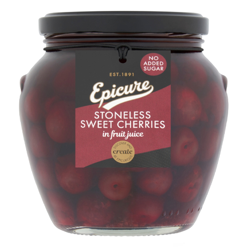 EPICURE SWEETCHERRIES IN FRUIT JUICE (JAR) 550G