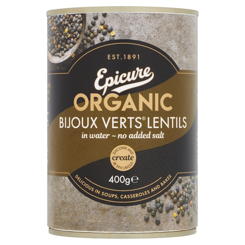 EPICURE ORG BIJOUX VERTS LENTILS IN WATER 400G