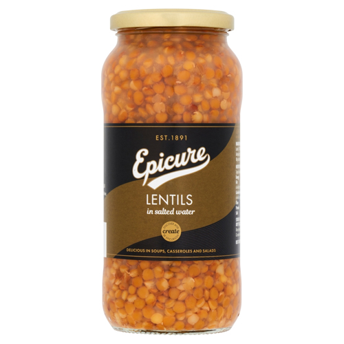 EPICURE LENTILS IN SALTED WATER 540G