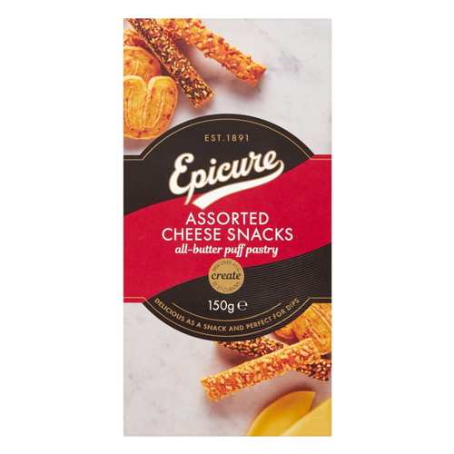 EPICURE ASSORTED CHEESE SNACKS 150G