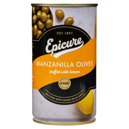 EPICURE MANZANILLA OLIVES STUFFED WITH LEMON 350G