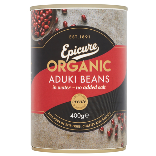 EPICURE ORGANIC ADUKI BEANS IN WATER 400G
