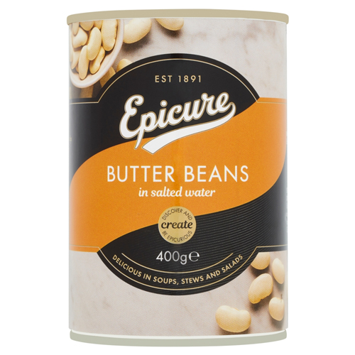 EPICURE BUTTER BEANS IN SALTED WATER 400G
