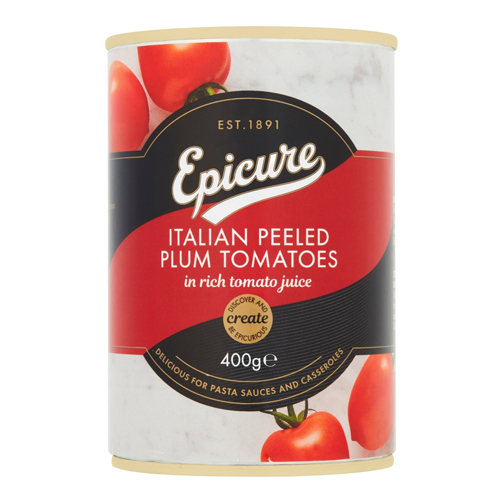 EPICURE ITALIAN PLUM PEELED TOMATOES 400G