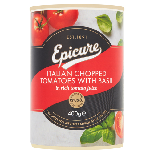 EPICURE ITALIAN CHOPPED TOMATOES WITH BASIL 400G