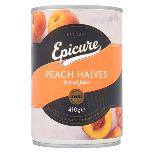 EPICURE PEACH HALVES IN FRUIT JUICE 410G