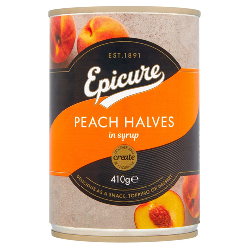 EPICURE PEACH HALVES IN SYRUP 410G