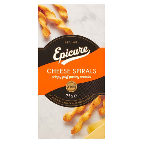 EPICURE CHEESE SPIRALS 75G