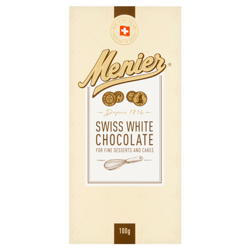 MENIER SWISS WHITE CHOCOLATE 16X 100G