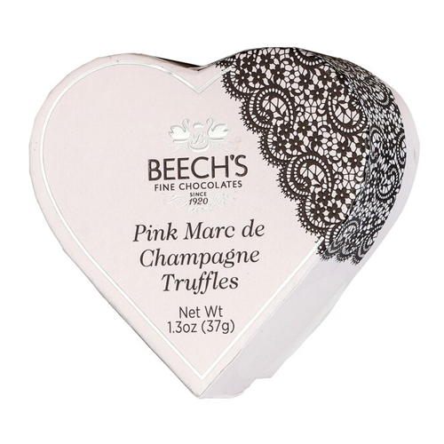 BEECHS MARC DE CHAMPAGNE HEART BOX TRUFFLES 37G