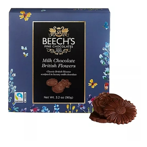 BEECHS BRITISH MILK CHOCOLATE FLOWERS 90G