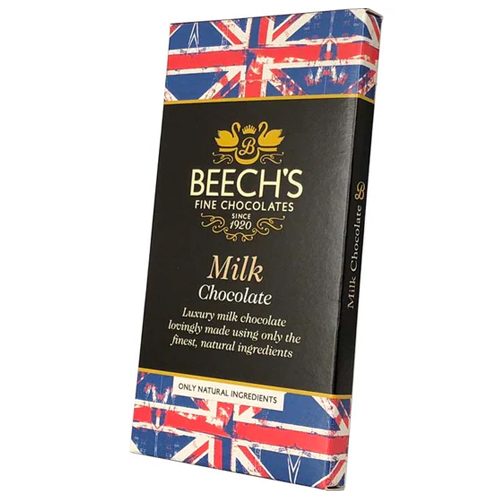 BEECHS BRITISH FLAG MILK CHOCOLATE BAR 60G