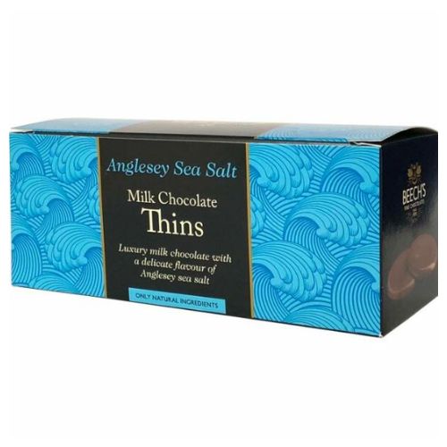 BEECHS MILK CHOCOLATE & ANGLESEY SEA SALT THINS 150G
