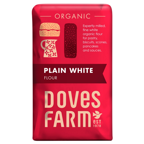 DOVES FARM ORGANIC PLAIN WHITE FLOUR 1KG