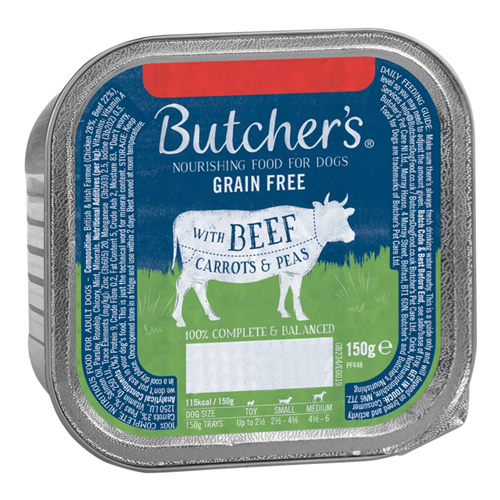 BUTCHERS BEEF & VEGETABLE DOG FOOD TRAY PMP £1.00 150G