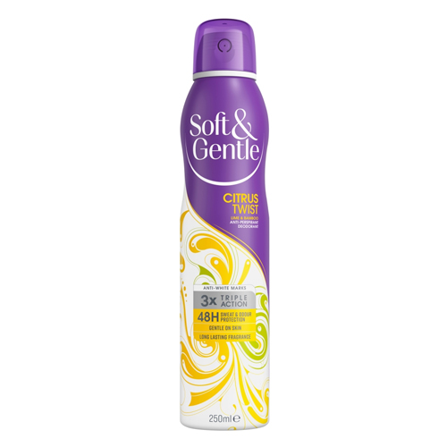 SOFT & GENTLE CITRUS TWIST LIME & BAMBOO ANTI-PERSPIRANT DEODORANT 250ML