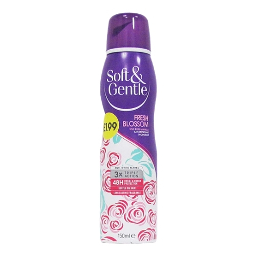 SOFT & GENTLE FRESH BLOOM SPRAY PMP £1.99 150ML