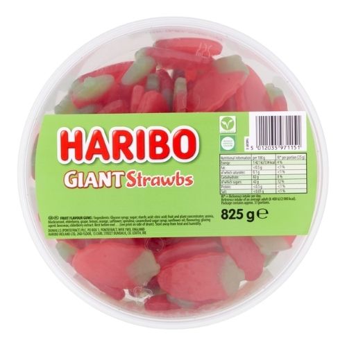 HARIBO GIANT STRAWBS 825G