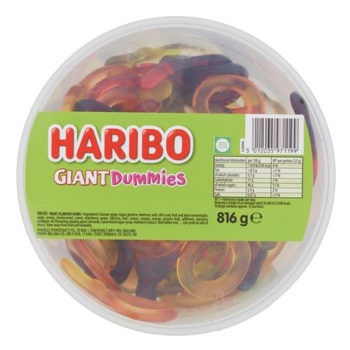 HARIBO GIANT DUMMIES TUB 816G