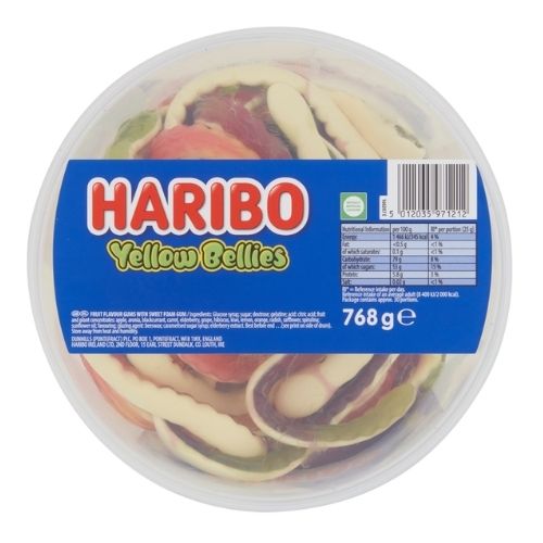 HARIBO YELLOW BELLIES SNAKES TUB 768G