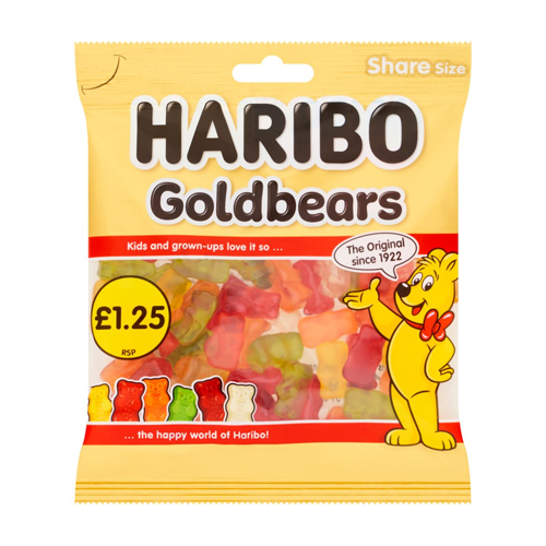 HARIBO GOLD BEARS BAG PMP £1.25 140G