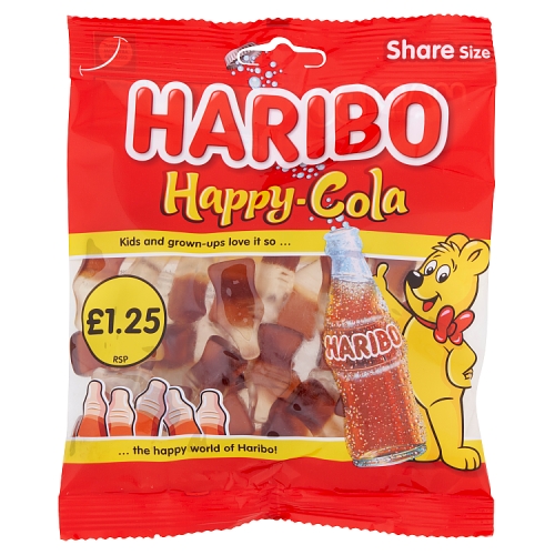 HARIBO HAPPY COLA BAG PMP £1.25 140G
