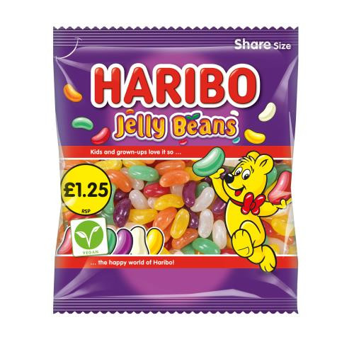 HARIBO JELLY BEANS BAG PMP £1.25 140G