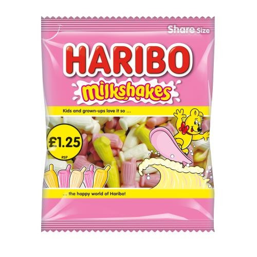 HARIBO MILKSHAKES BAG PMP £1.25 140G