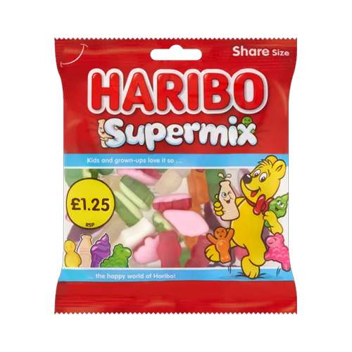 HARIBO SUPER MIX BAG PMP £1.25 140G