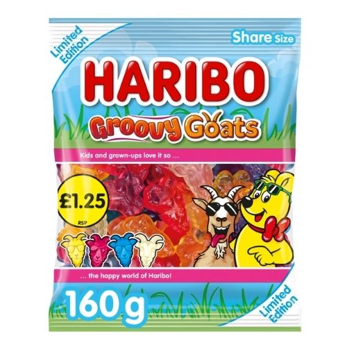 HARIBO GROOVY GOATS BAG PMP £1.25 160G