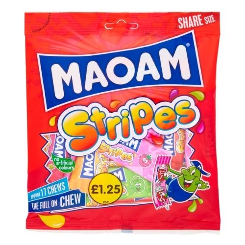 MAOAM STRIPES BAG PMP £1.25 140G