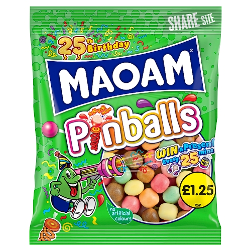 MAOAM PINBALL BAG PMP £1.25 140G