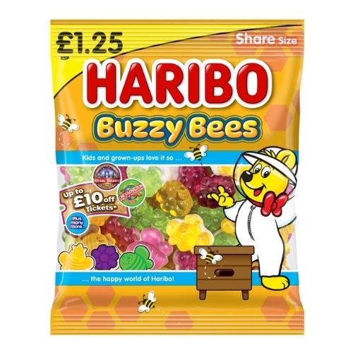 HARIBO BUZZY BEES BAG PMP £1.25 140G