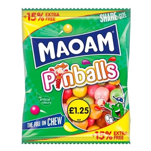 MAOAM PINBALL +15% EXTRA FREE BAG PMP £1.25 161G