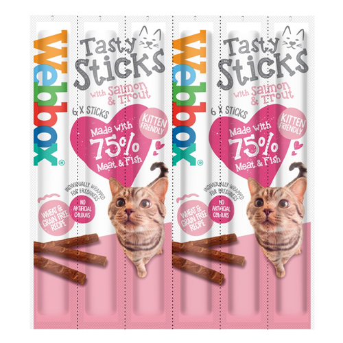 WEBBOX CAT TASTY STICKS WITH SALMON & TROUT 30G